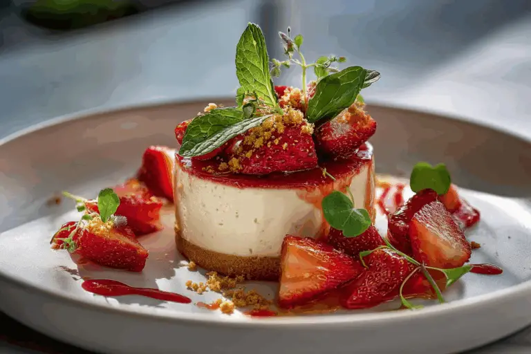 Deconstructed Strawberry Cheesecake Elegance