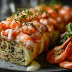 SAVORY SEAFOOD LOG: CRAB, SMOKED SALMON & PRAWNS