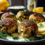 Ricotta-Stuffed Lemon Chicken Meatballs with Dill