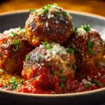 Ricotta-Filled Meatballs with Lemon Zest and Parmesan