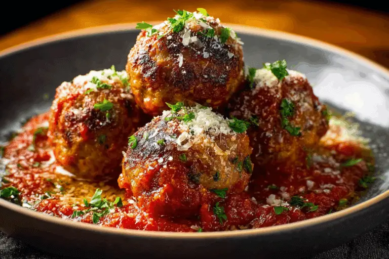 Ricotta-Filled Meatballs with Lemon Zest and Parmesan