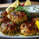 Ricotta & Lemon Turkey Meatballs with Herb Yogurt Dip