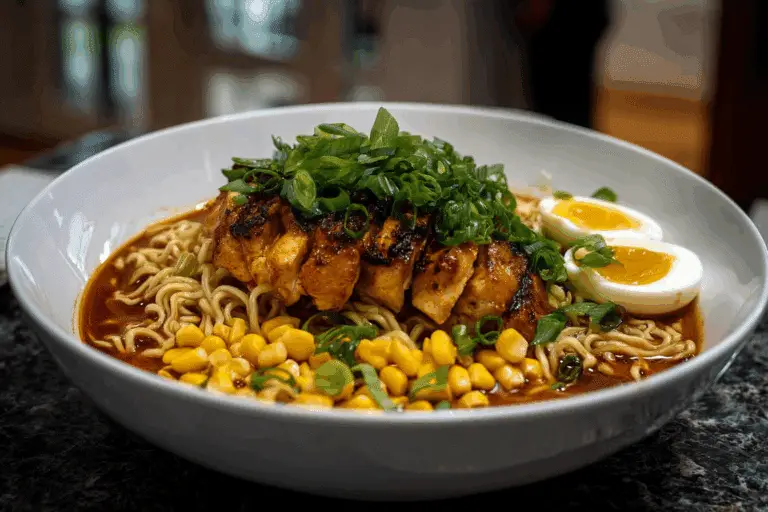 10-Minute Chicken, Corn and Kimchi Ramen