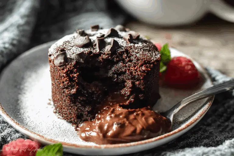 Eggless Choco Lava Mug Cake with Quick Frosting
